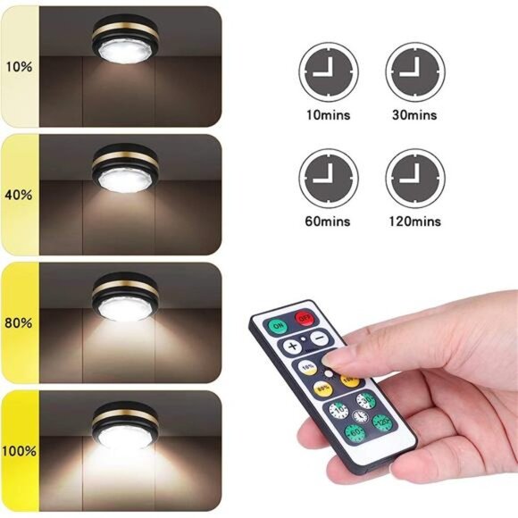 Under Counter Lights for Kitchen，Wireless LED Puck Lights with Remote Control - Picture 6 of 6